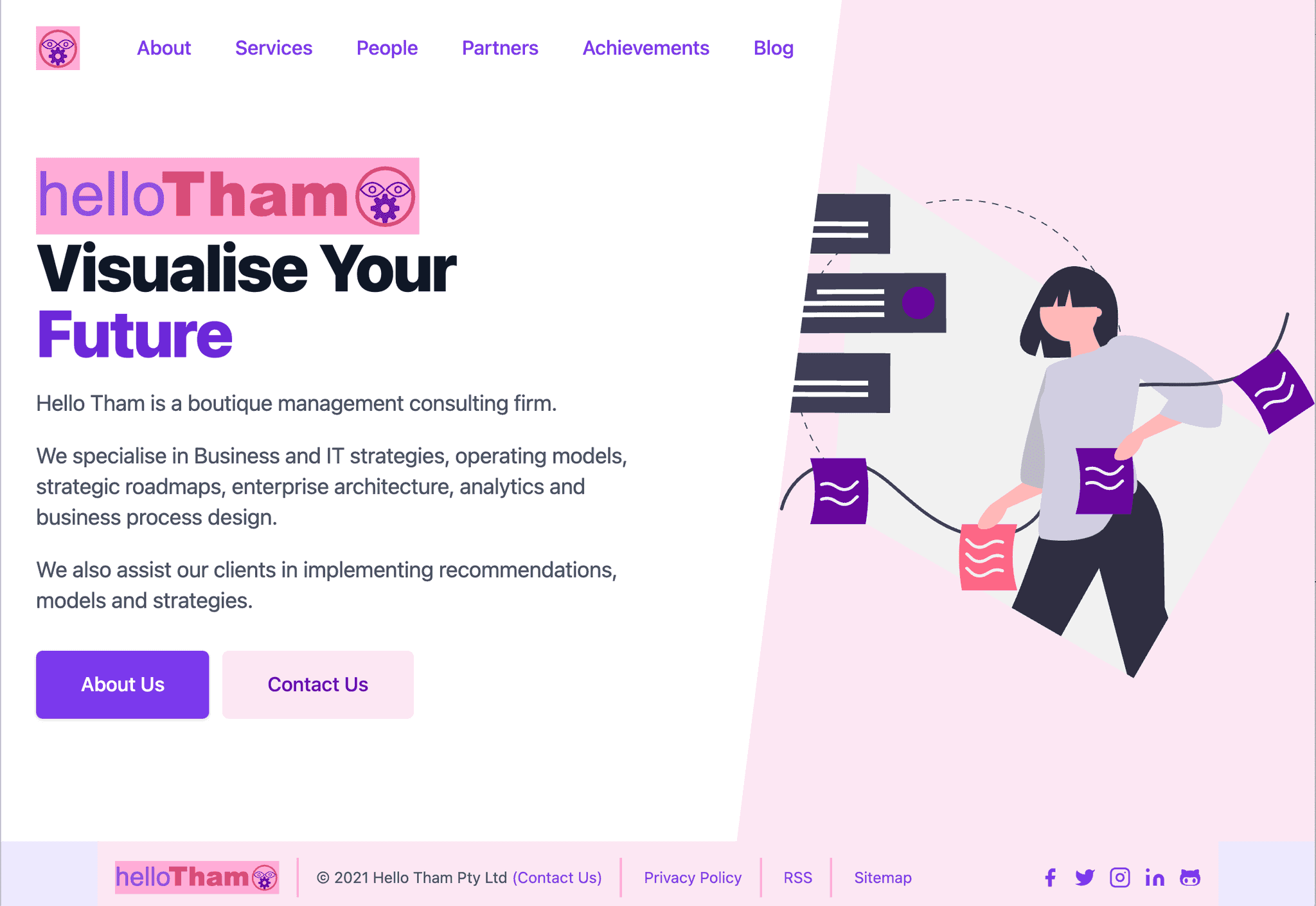 Hello Tham website screenshot